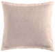 Stonewashed Cotton Waffle Weave Euro Sham, 27"x27", 1 Piece, Blush