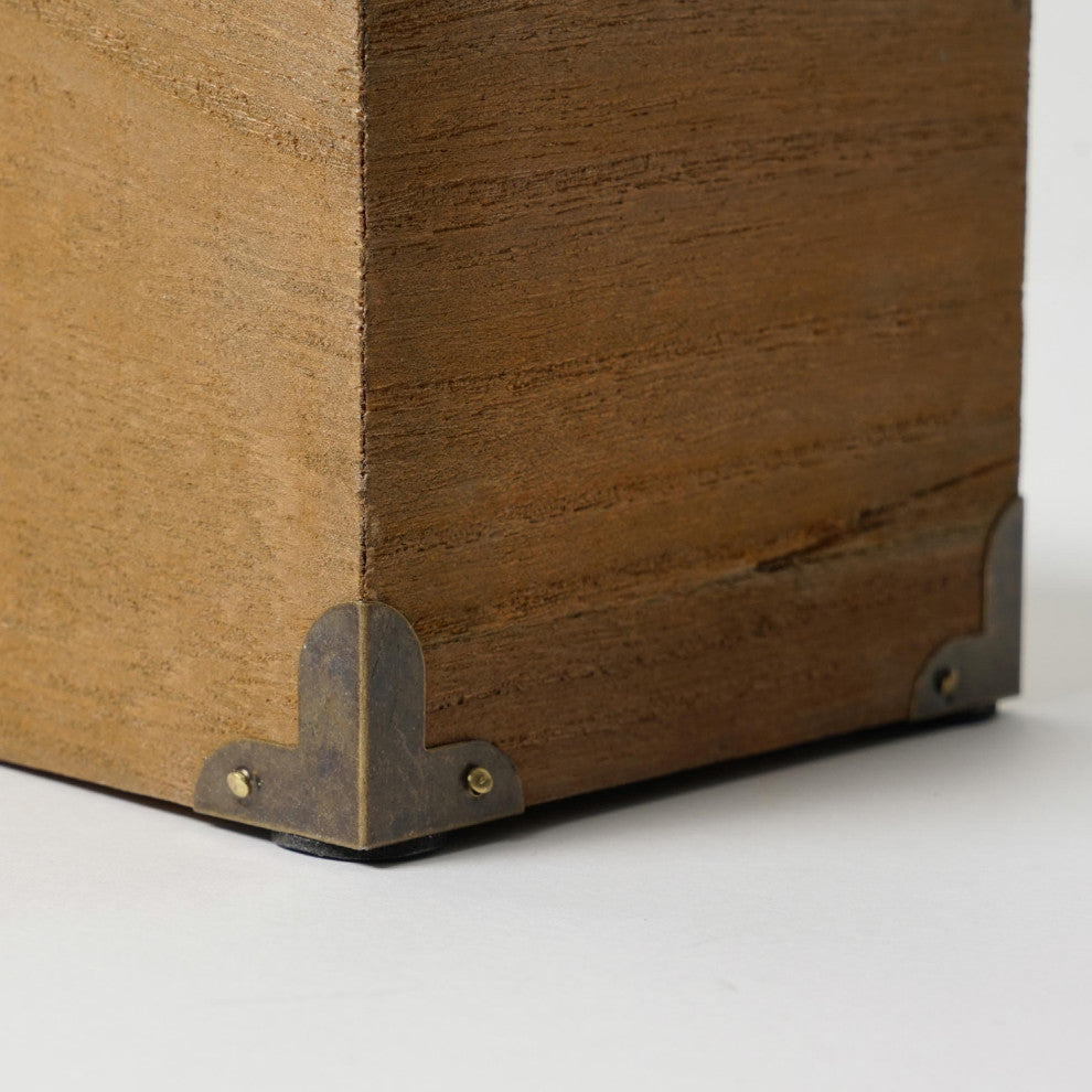 Addie Joy Work Stuff Rectangle 3-Opening Desk Organizer - Wood Wash