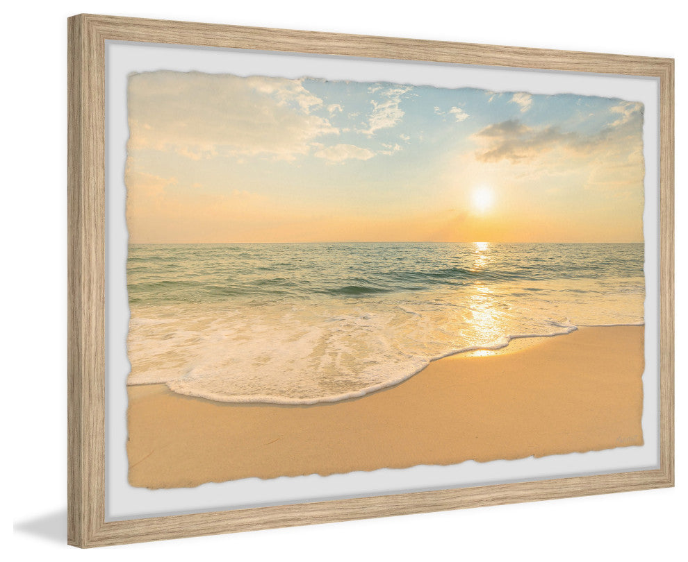 "Breathe in the Sunset" Framed Painting Print, 12x8