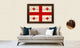 Georgia Country Textured Flag Print With Brown Gold Frame, 19"X27"