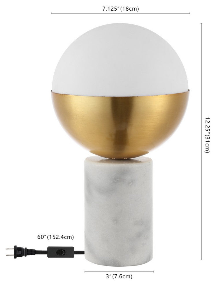 Safavieh Evolet Table Lamp Gold/White
