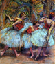 Edgar Degas Three Dancers- Blue Skirts- Red Blouses Wall Decal