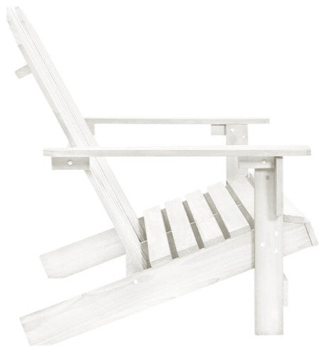 vidaXL 2-Seater Patio Adirondack Chair Outdoor Furniture Solid Wood Fir White
