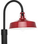 Cedar Springs 1-Light Red Metal Shade Farmhouse Outdoor Post Lantern