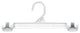 Plastic Gripper Hanger With Stationary Hook, White, Set of 25