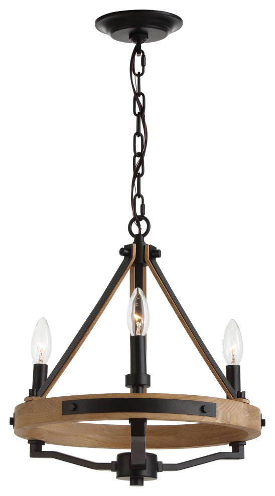 Savannah 3 Light Chandelier Matte Black