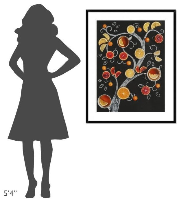 "Teatime Tree" Framed Digital Print by Dina Belenko, 32x40"