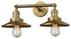 Railroad 2-Light LED Bath Fixture, Brushed Brass