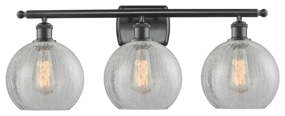 Innovations Lighting 516-3W-BK-G125-8 Athens 3 Light 26" Bath Vanity Light