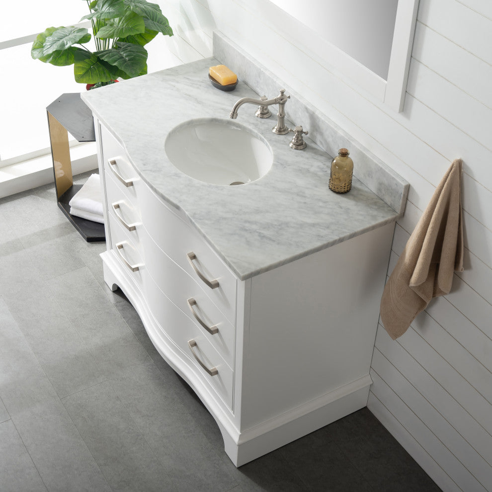 Monroe 42" Bathroom Vanity, White