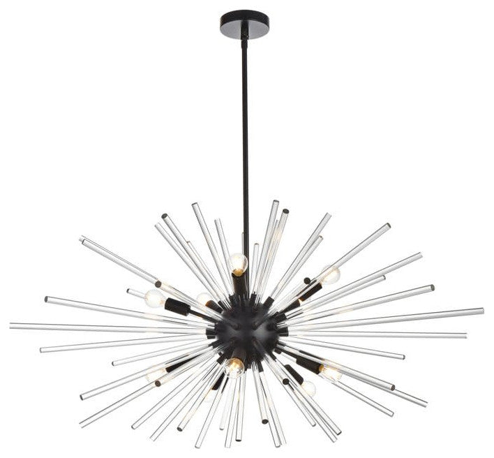 Elegant Lighting 2502D46 Sienna 10 Light 46"W Crystal Sputnik - Chrome