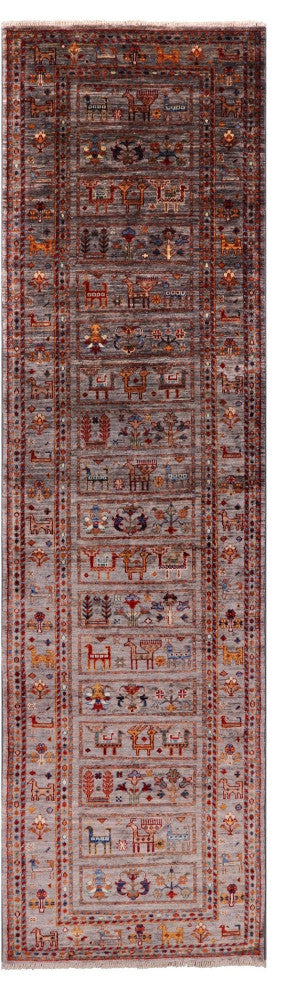 2' 8" X 9' 10" Runner Tribal Persian Gabbeh Hand Knotted Rug Q5720