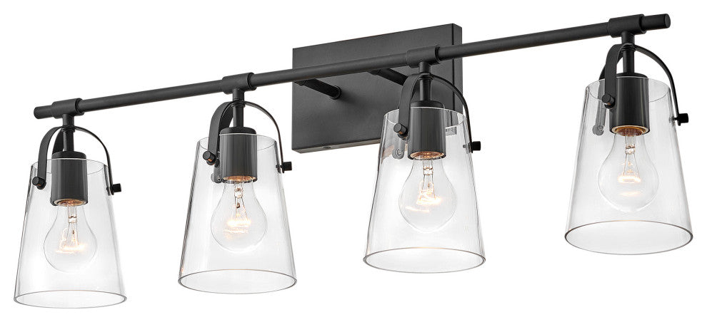Hinkley Lighting 5134 Foster 4 Light 32"W Bathroom Vanity Light - Black