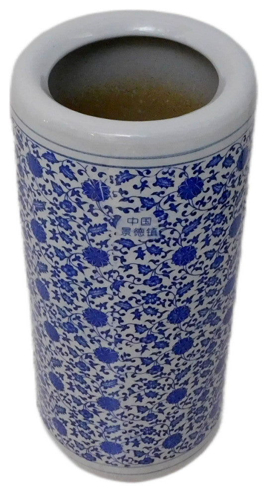 1000 Flower Oriental Porcelain Canister Of Jingdezhen 19"�H