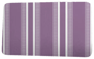 Upscale Getaway Dashing Stripe Stripe Print Bath Mat, Purple, 21"x34"