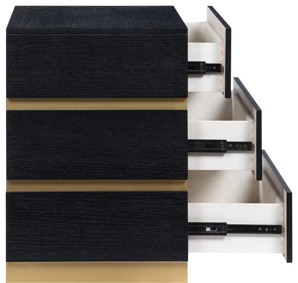 Zaylan Night Stand, Black, Black