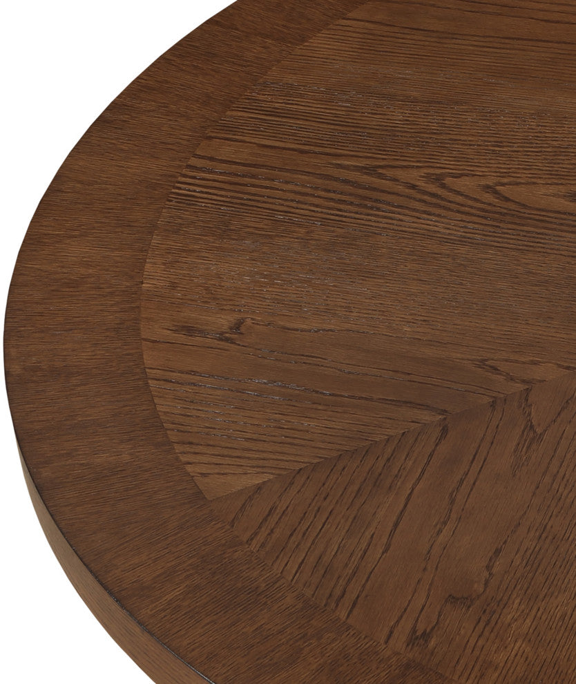 Belinda Beech Wood Dining Table, Brown, 59"Wx59"Dx30" H
