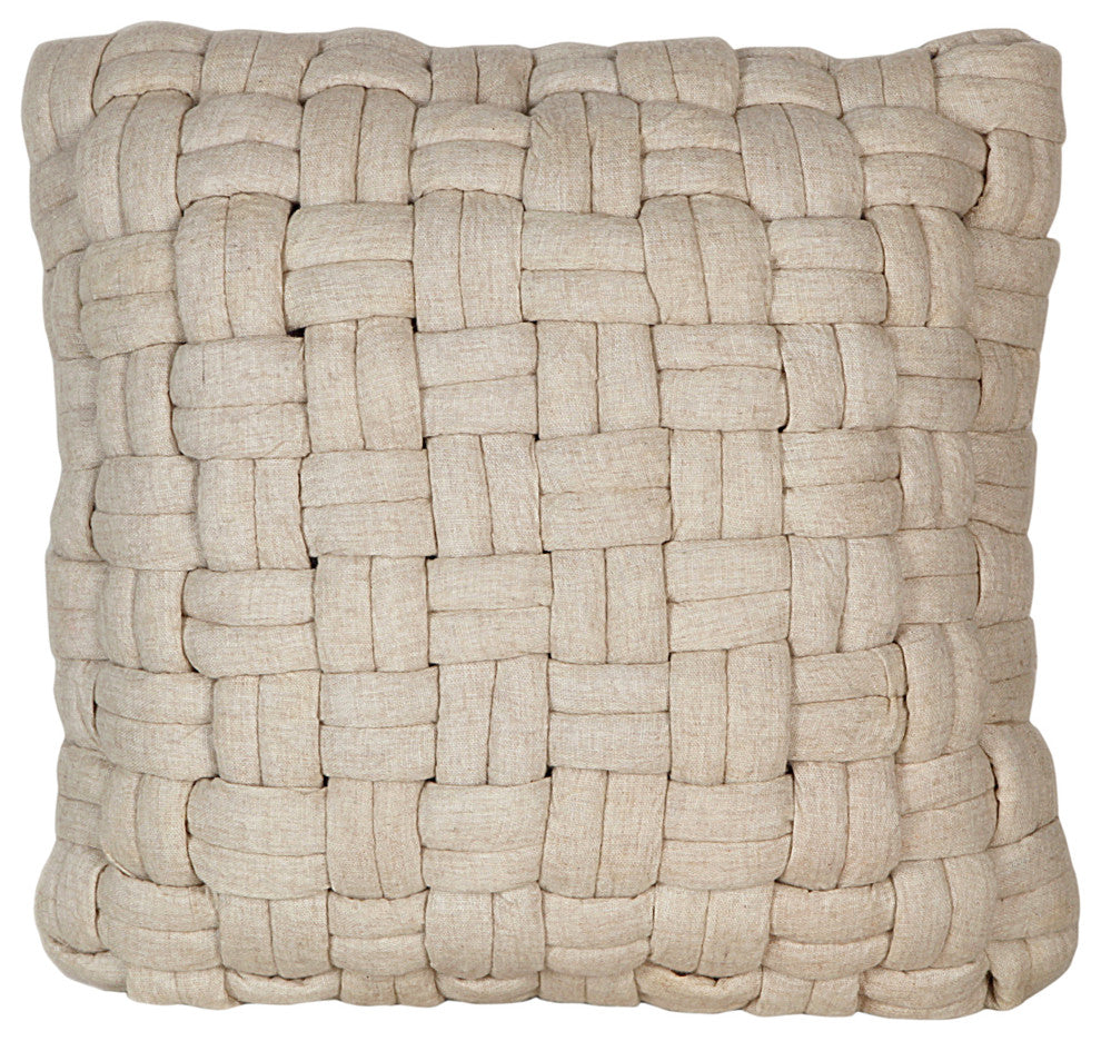 Scandinavian Bronya Wool Pillow Vanilla - White
