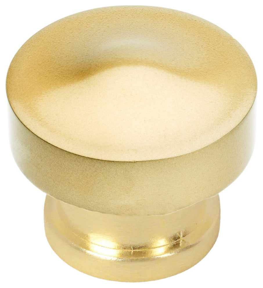 Cosmas 704BB Brushed Brass Round Contemporary Cabinet Knob, Set of 10