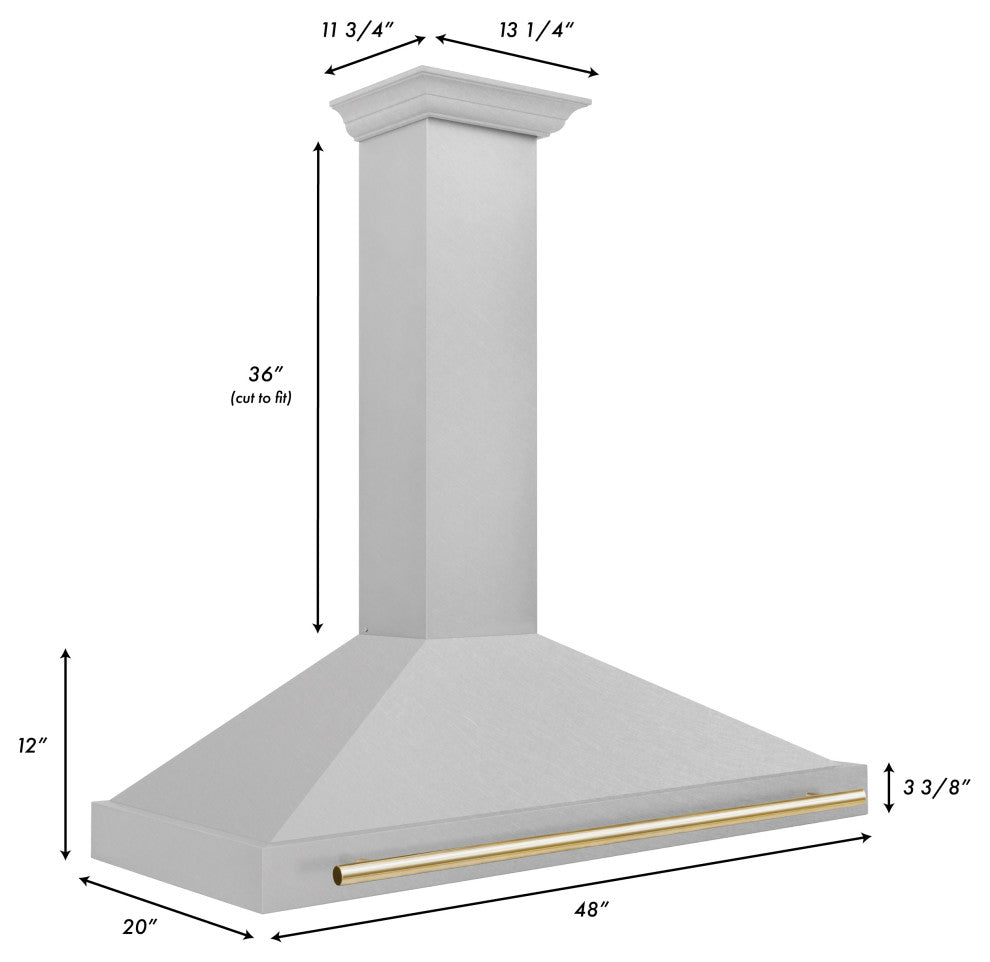 ZLINE 48" ZLINE DuraSnow Hood With DuraSnow KB4SNZ-48-G