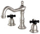 Kingston Brass Widespread Bathroom Faucet With Brass Pop-Up, Brushed Nickel