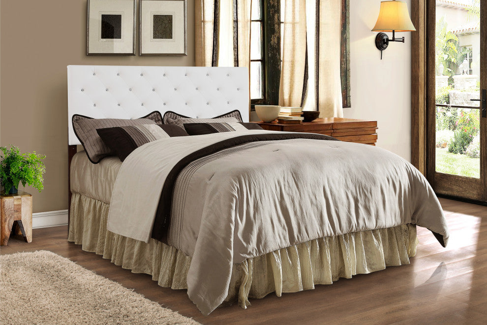 Novo 2 Headboard, White, Queen