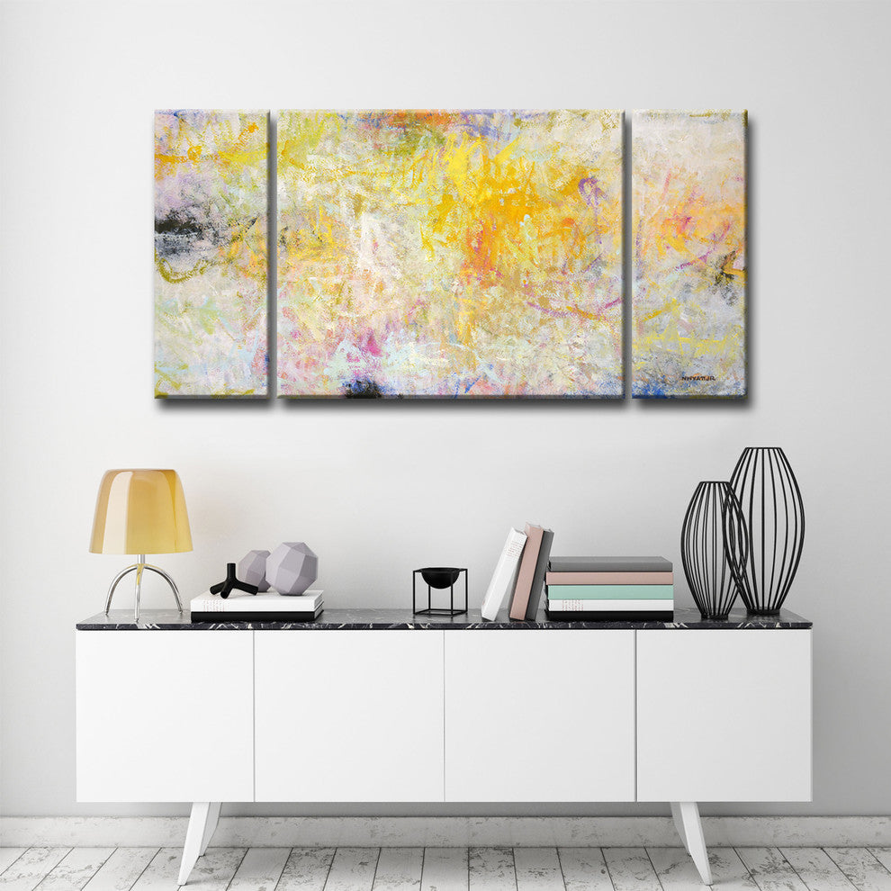 Ready2HangArt 3 Piece Wall Art Set 'Contentment' by Norman Wyatt, 30"x60"