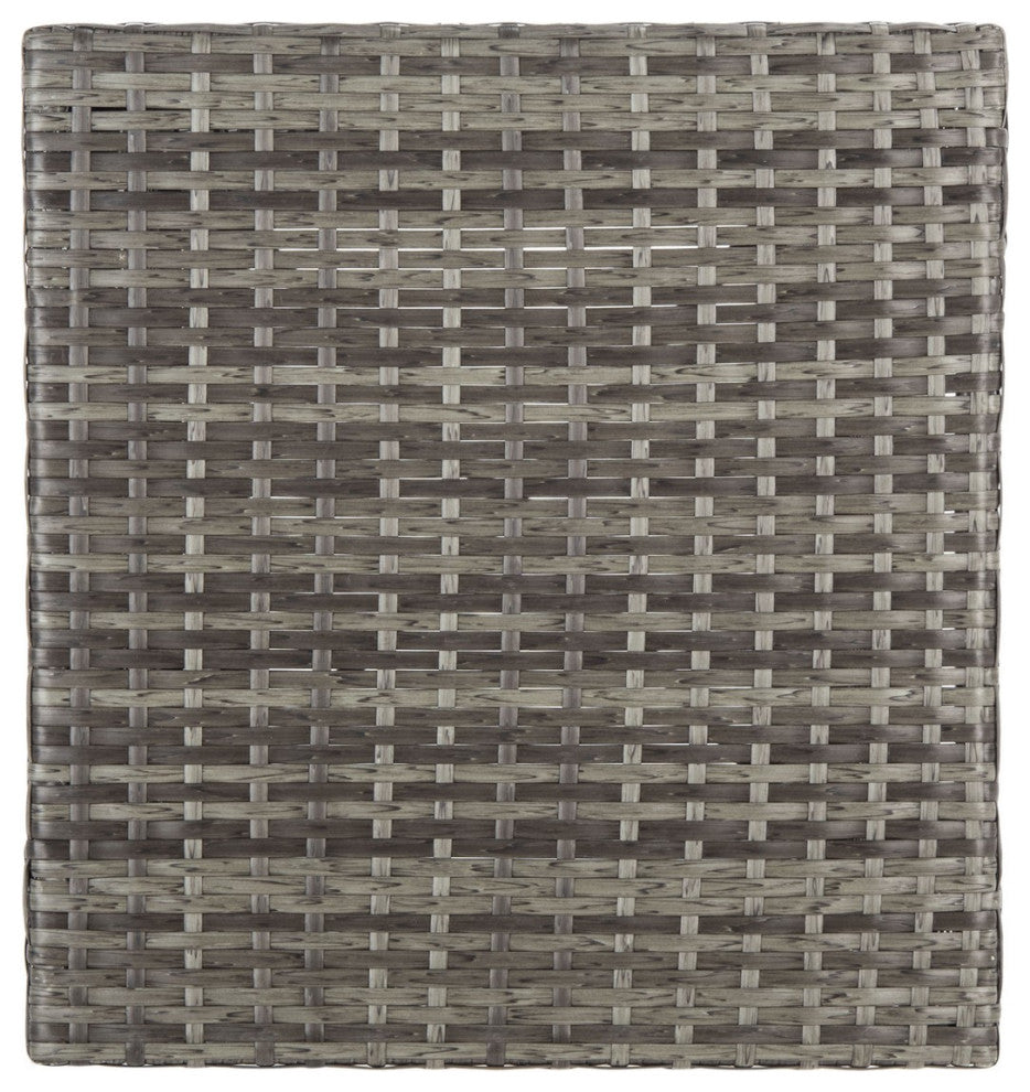 Safavieh Outdoor Mazeli Trash Bin Grey Brown