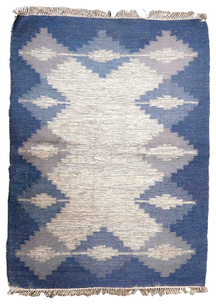 Handmade Vintage Persian Ardabil Kilim 4.7'x6.3', 145cmx193cm, 1970s