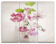 "Vintage Pink Flowers" Metal Wall Art, 3 Panels, 36"x28"