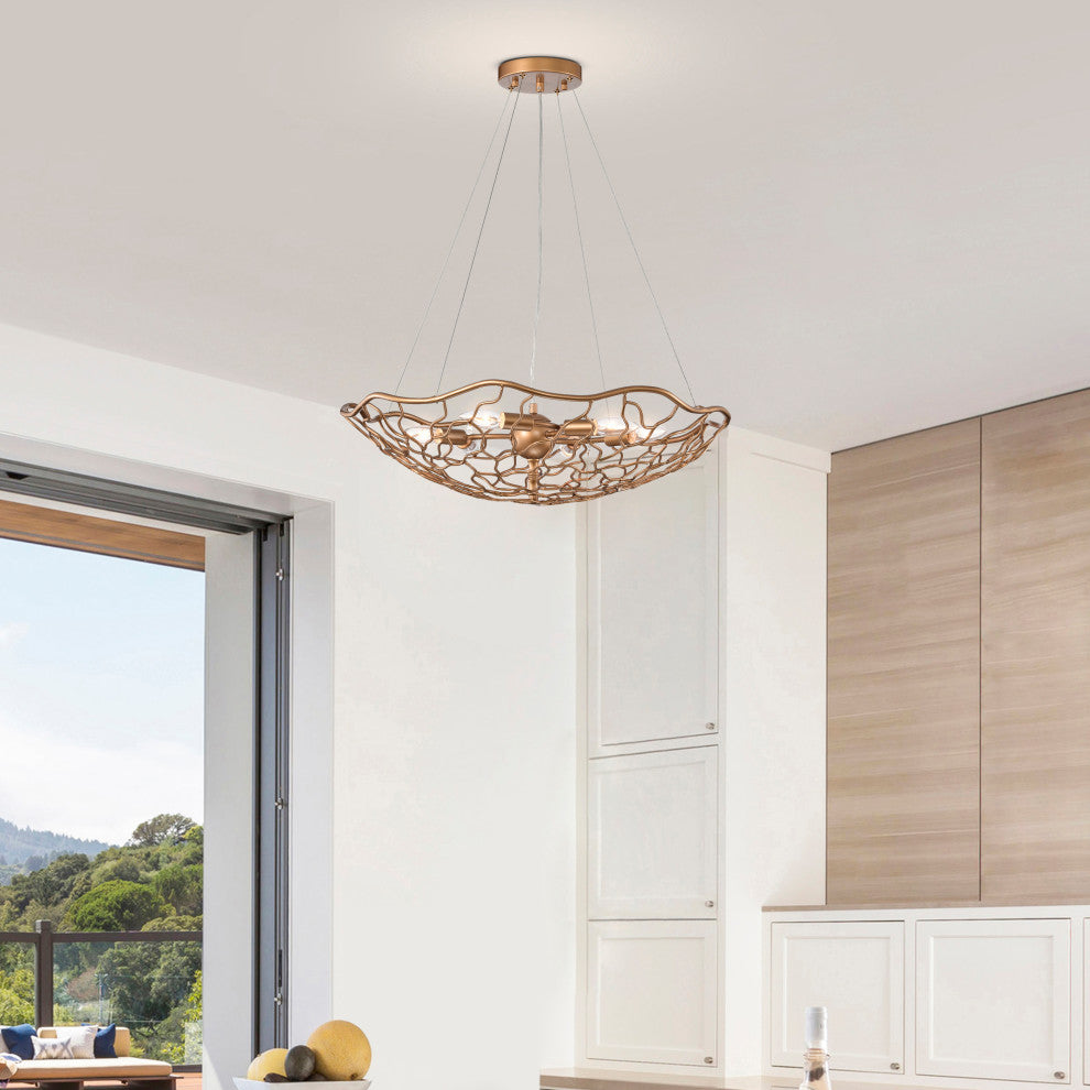 Sophia 6-Light Chandelier Shiny Bronze