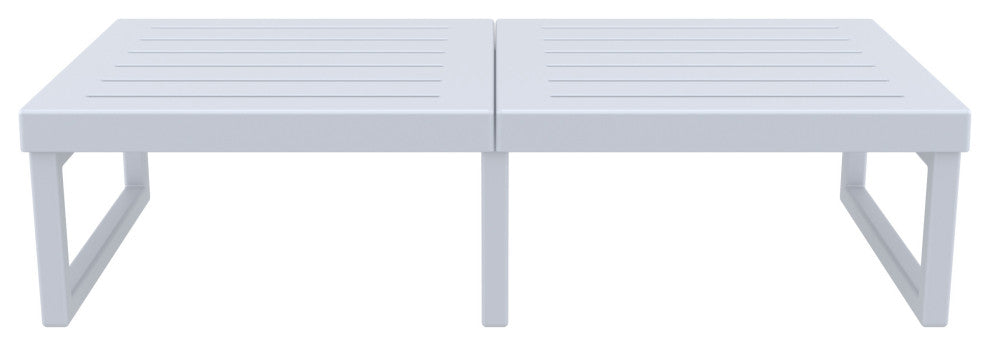 Mykonos Rectangle Lounge Table Silver