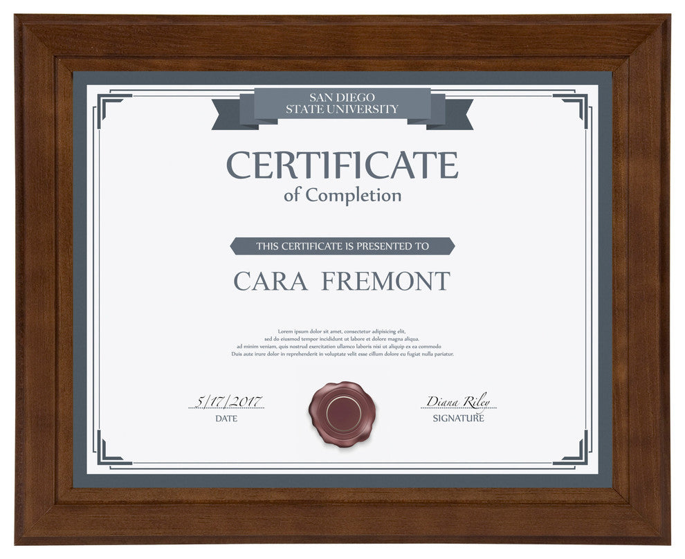 Kieva Solid Wood Picture Frame Set, Black 4x6, Brown, 8.5x11
