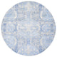 Blue Hand Knotted Wool and Pure Silk Jewellery Design Oriental Rug, 6'0"x6'0"