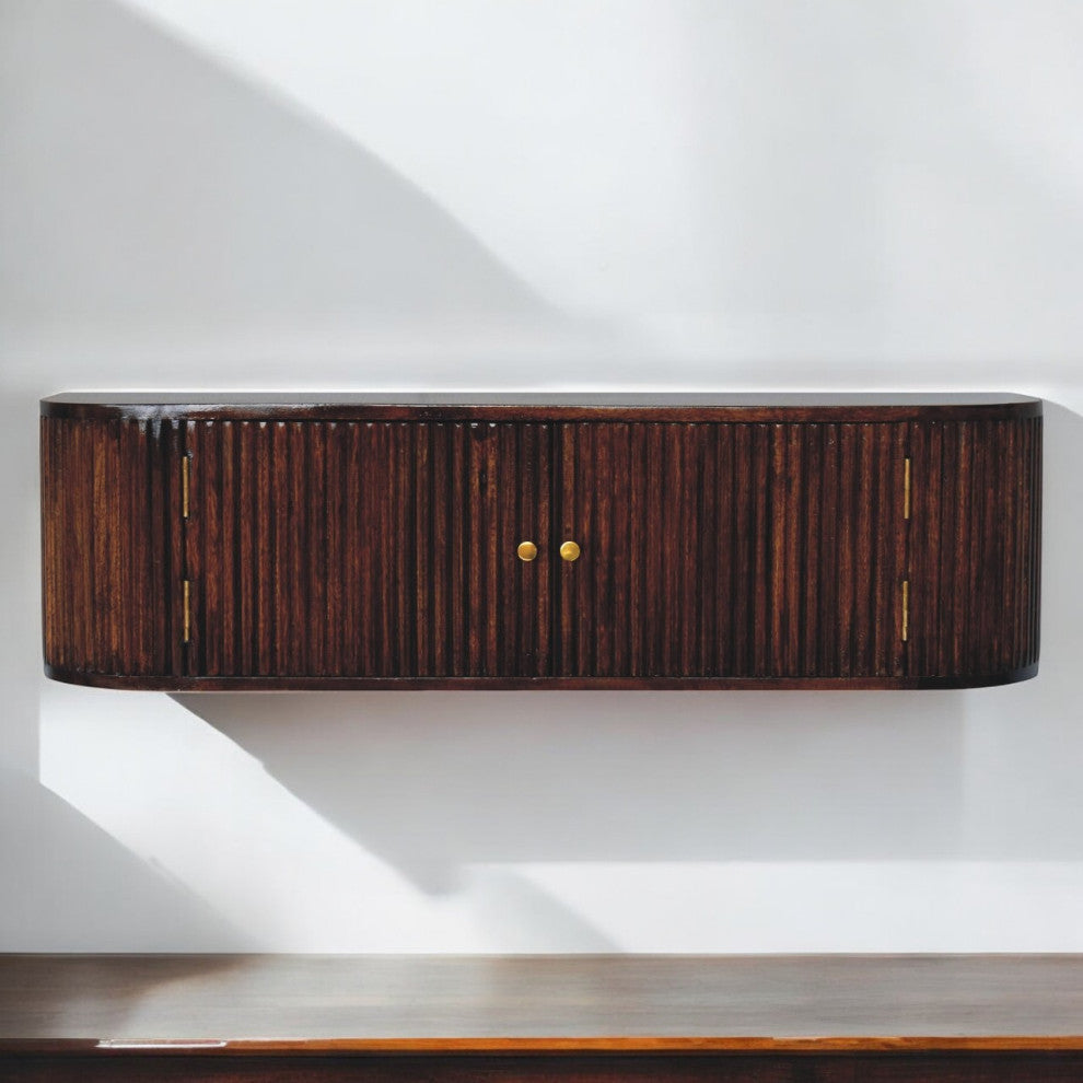 Artisan Furniture Solid Wood Chunky Chestnut Floating Bedside