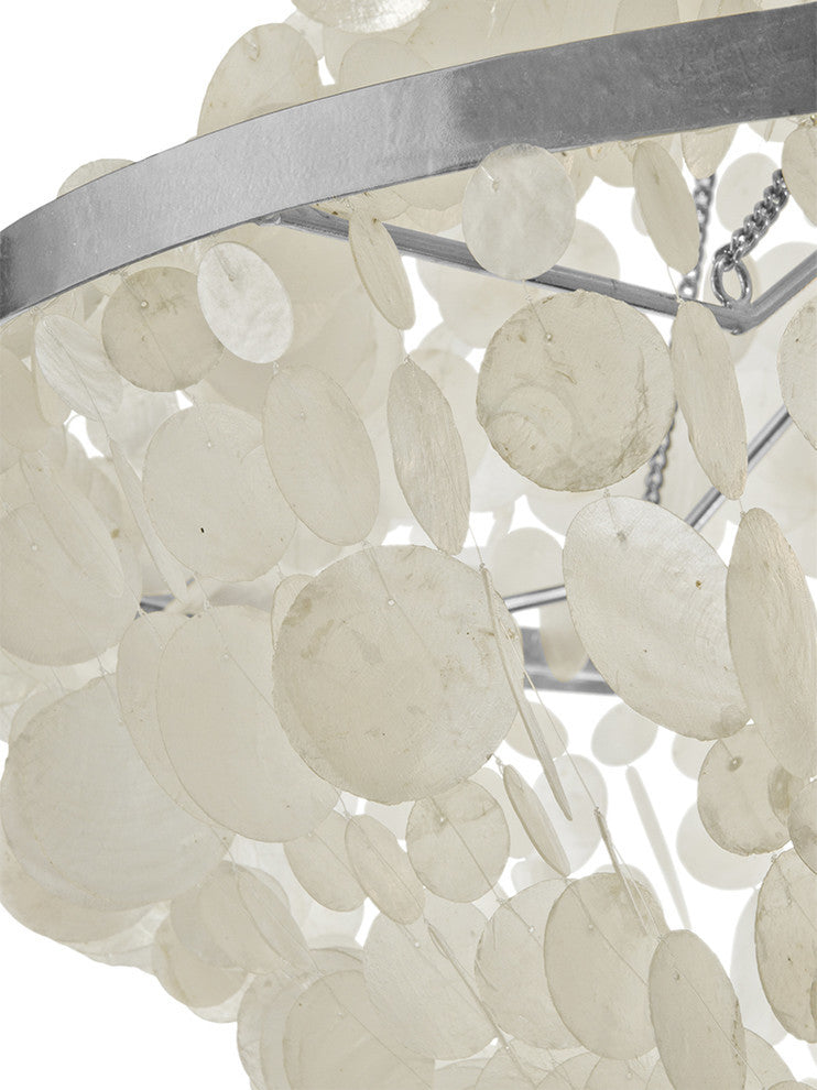 Manor Capiz Chandelier, Natural White