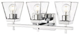 Zlite 819-3V-CH 3-Light Vanity, Clear