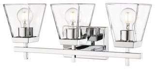 Zlite 819-3V-CH 3-Light Vanity, Clear