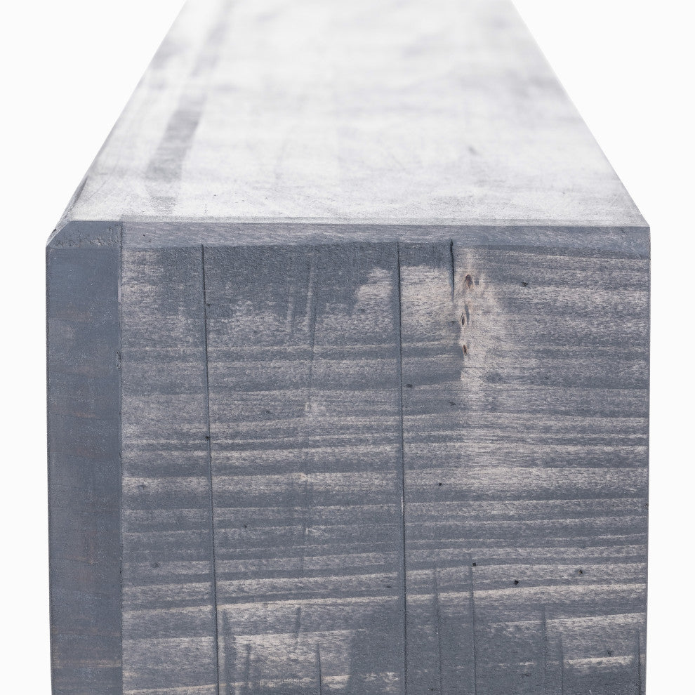 Rustic Fireplace Mantel Shelf, Gray Ash, 60"