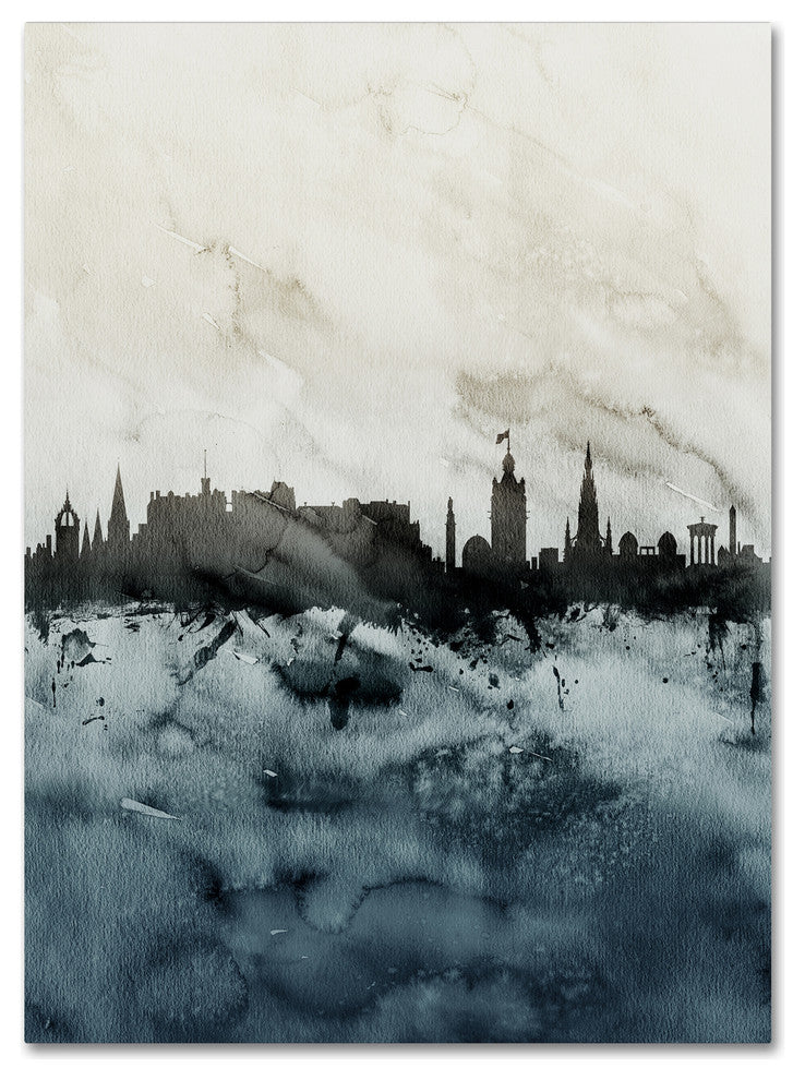 Michael Tompsett ''Edinburgh Skyline Tall'' Canvas Art, 35x47