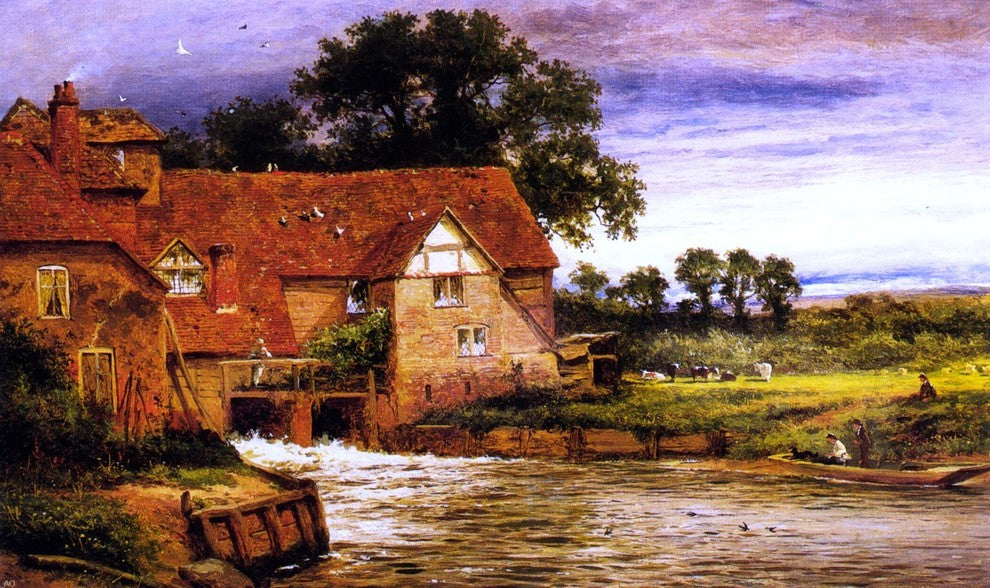 Benjamin Williams Leader Old Streatley Mill, 18"x27" Wall Decal