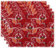 West Indies, Floral Print Placemat, Orange
