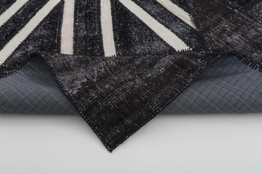 Rug N Carpet - Handmade Anatolian 6' 6'' x 10' 0'' Flag Patchwork Rug