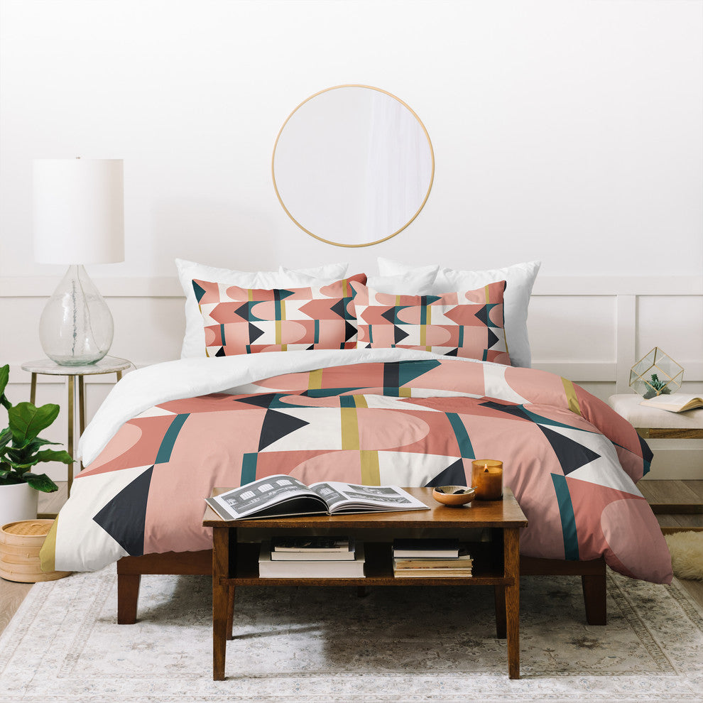 The Old Art Studio Maximalist Geometric 01 Duvet Cover Set, Twin XL