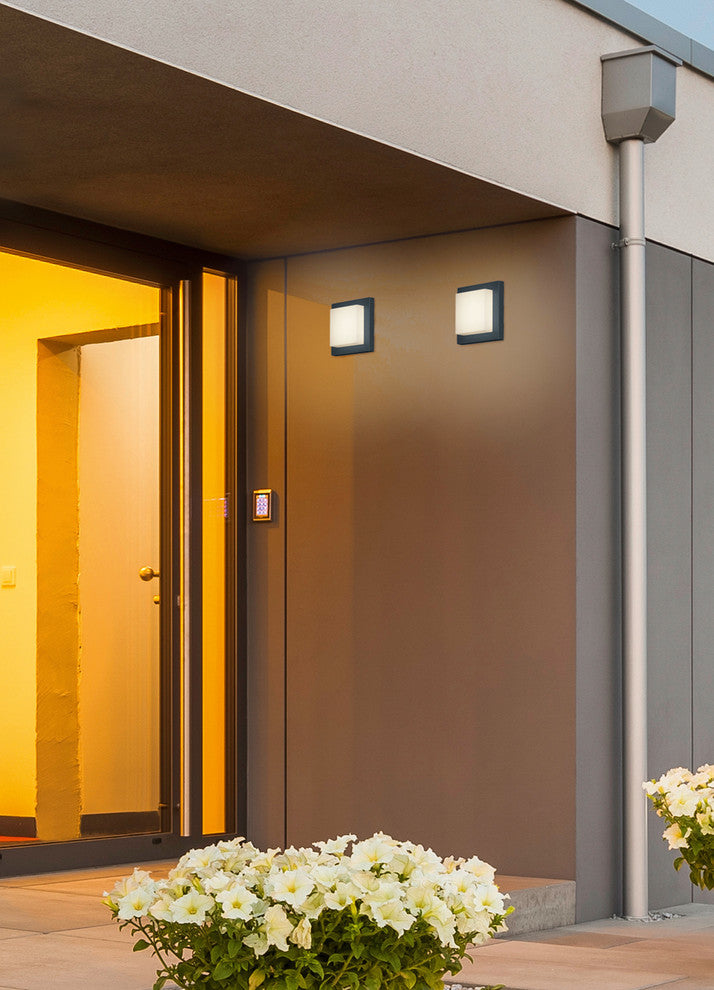 Hondo LED Outdoor Wall Sconce, Charcoal