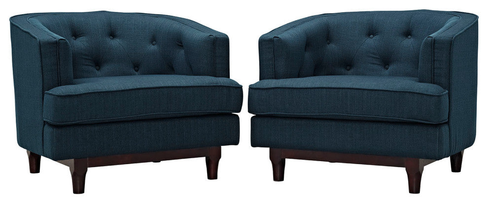 Modern Azure Coast Armchairs Set of 2