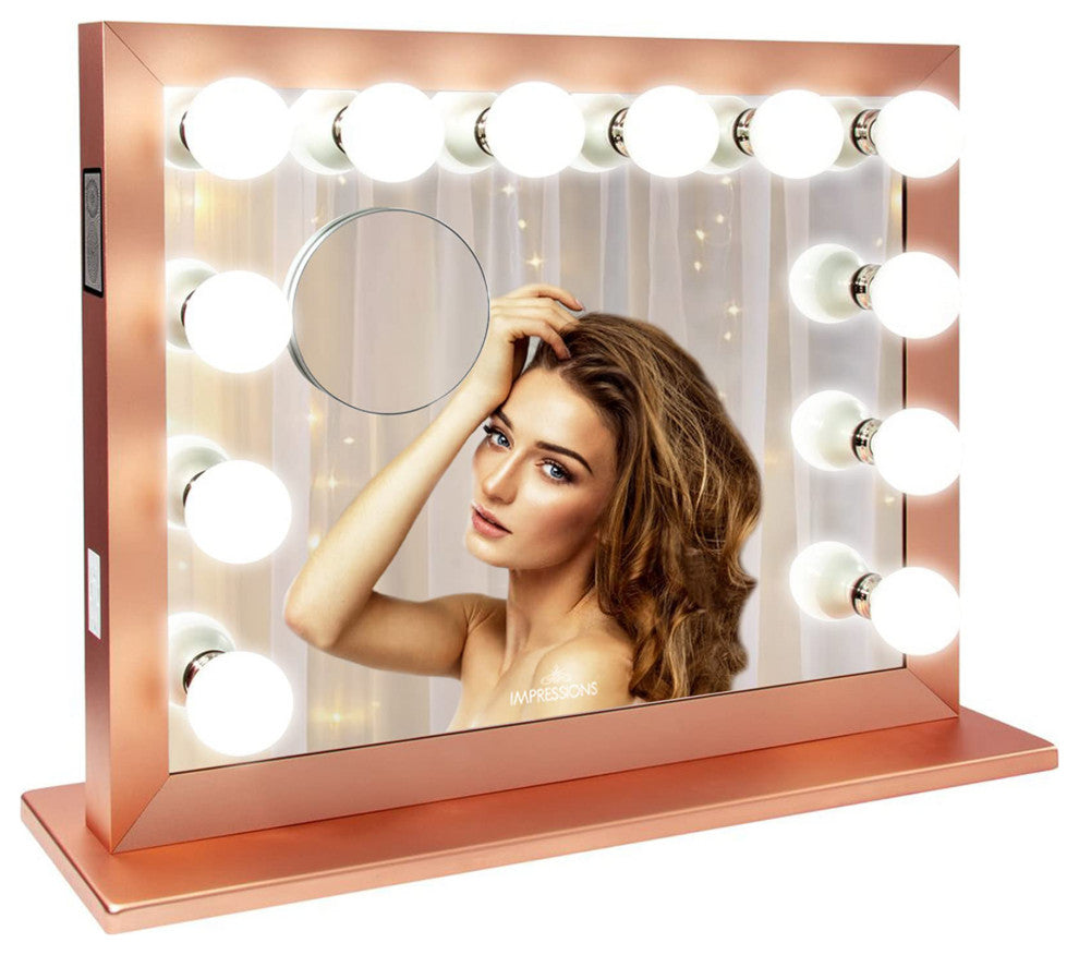 Starlight Plus Makeup Vanity Mirror, Rose Gold, Bt
