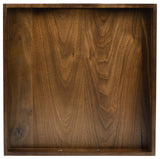 Square Black Walnut Solid Wood Tray Ottoman Tray, 14inch
