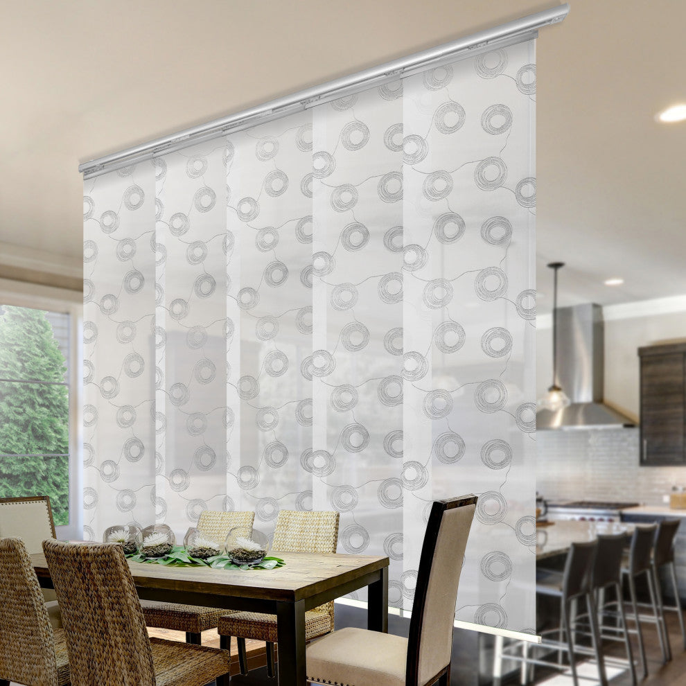 Salma 5-Panel Track Extendable Vertical Blinds 58-110"W