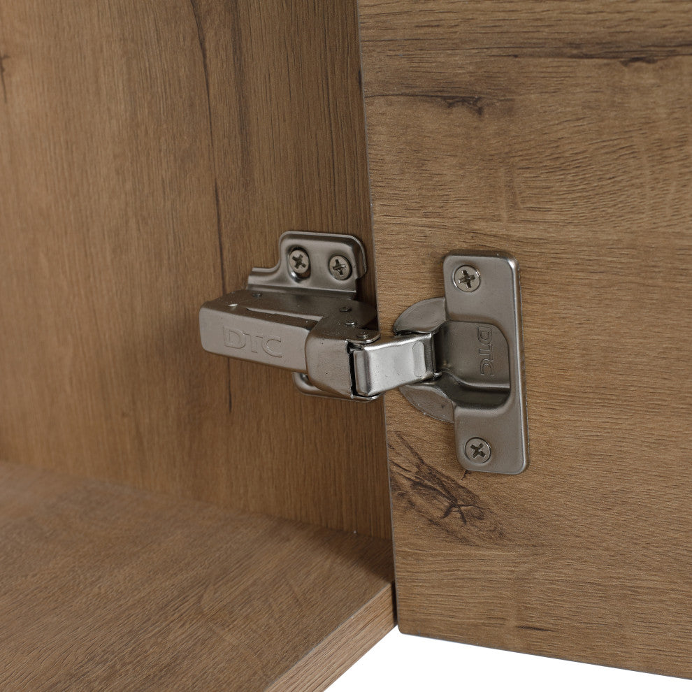 BNK 18" Small Bathroom Vanity with Sink 18 Inch, with Soft Close Door, 18x10, Imitative Oak